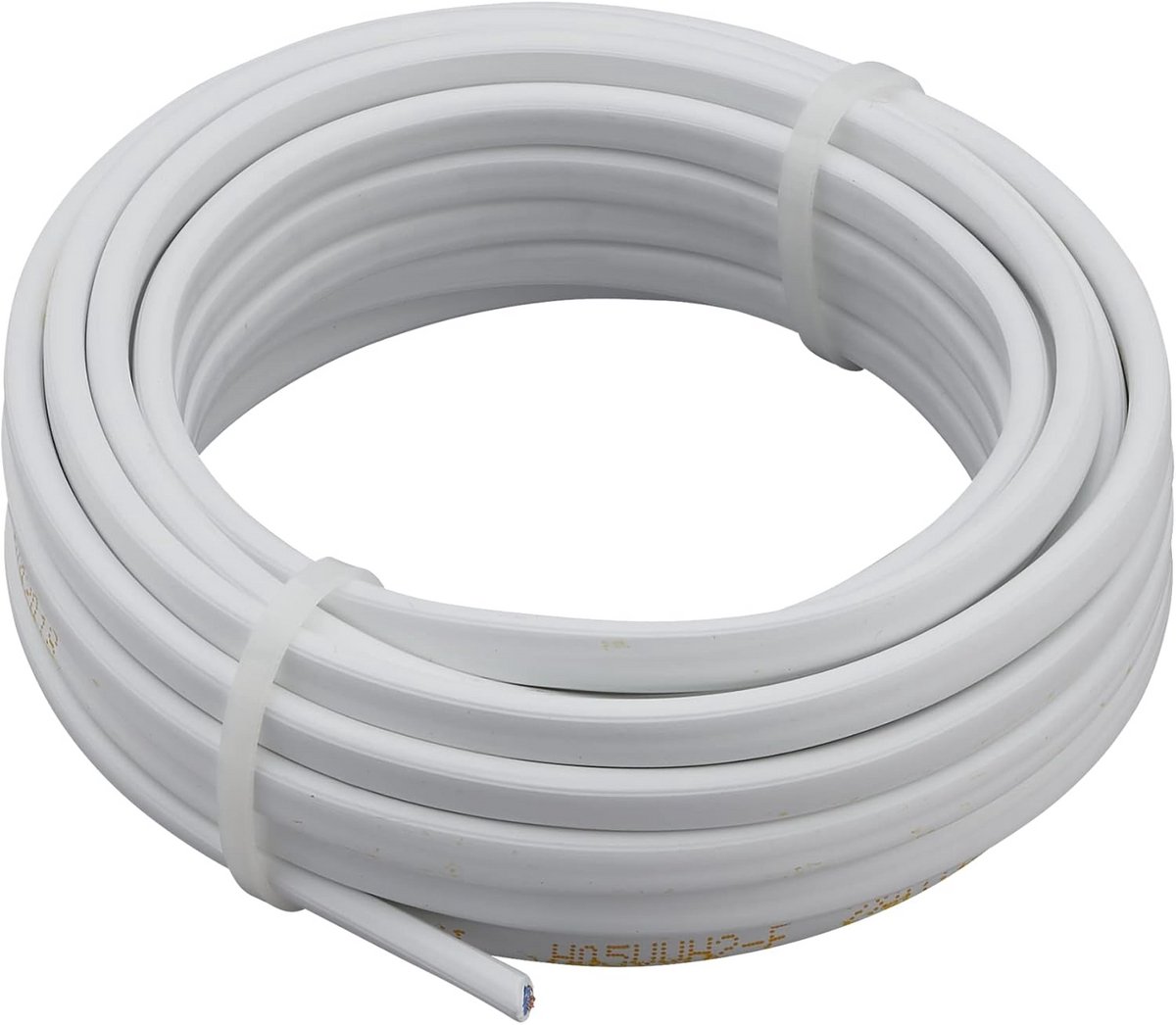 Ronde Elektrische Kabel H03VVH2-F 2x0.75mm² - 5 Meter Wit
