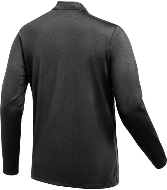 Achterkant van een zwarte Nike Dri-FIT trainingsjack voor dames, met lange mouwen.