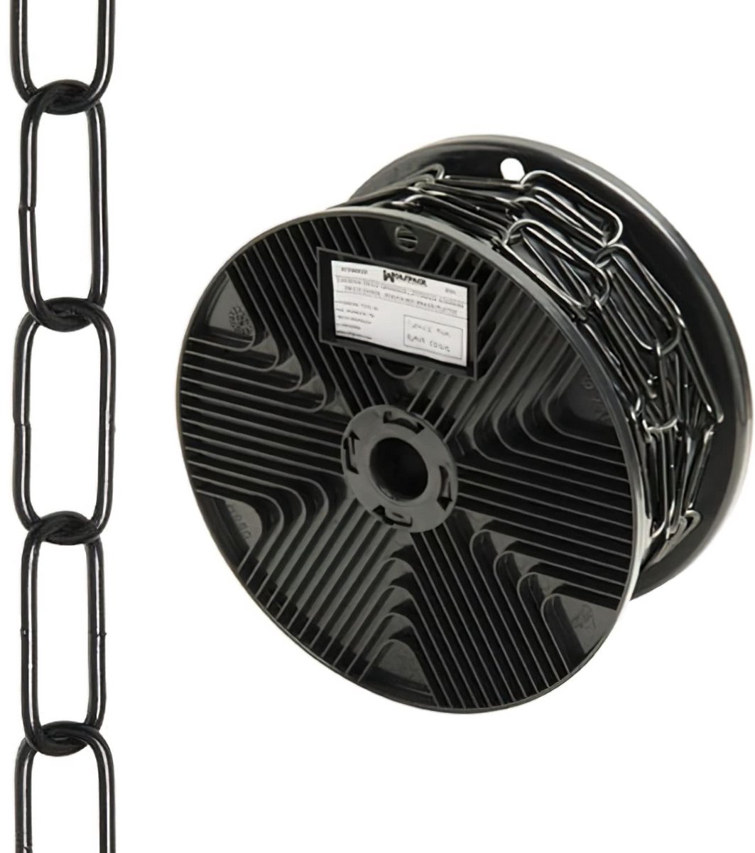 Decoratieve Ketting Glad Zwart 3,4 mm x 43 mm Rol 20 Meter
