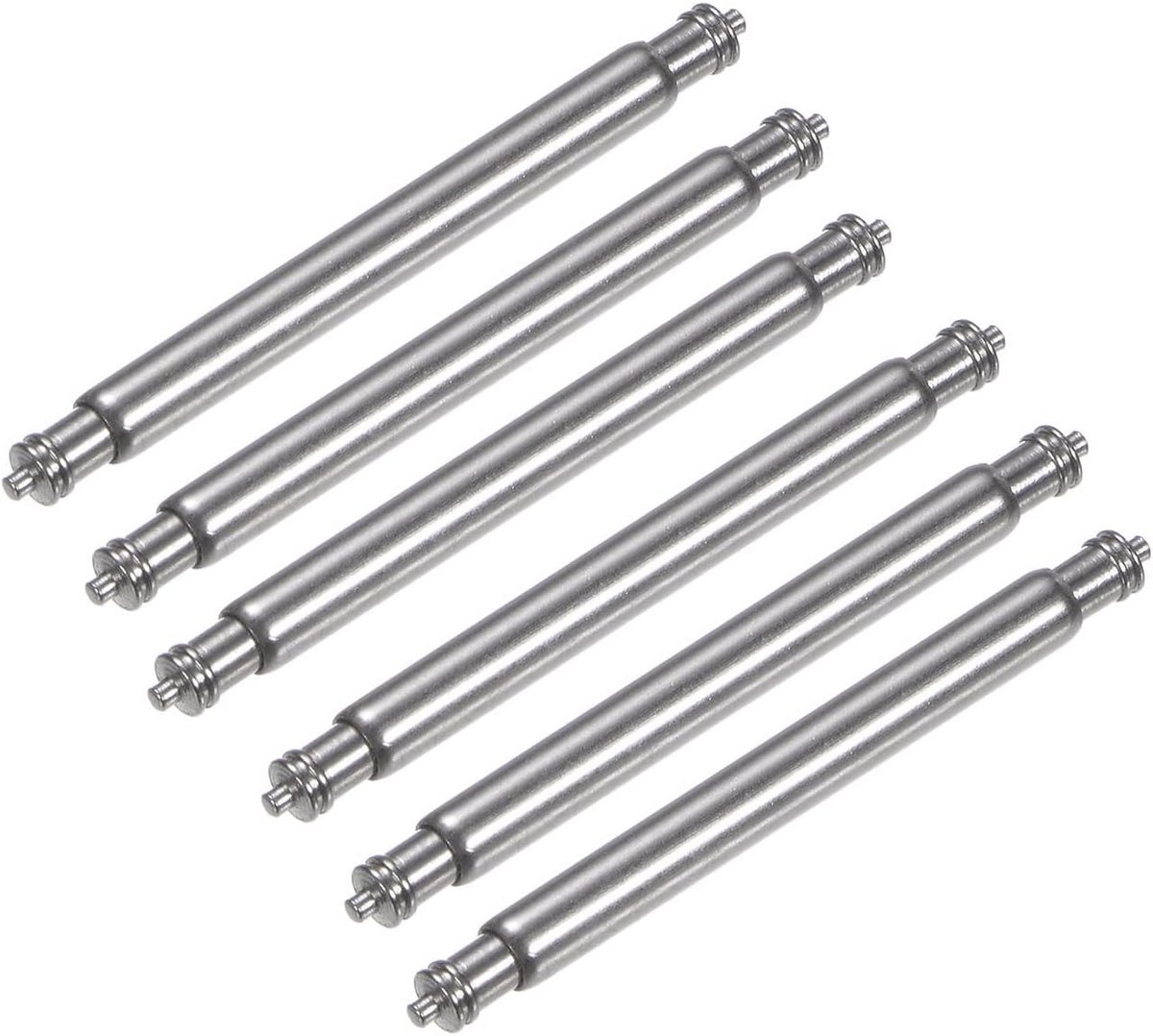 6x Veerpennen voor Horlogebandjes 2,5 mm x 22 mm RVS Schakelstiften