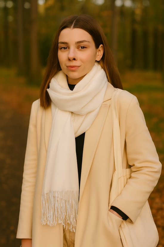 Écharpe Élégante en Cachemire " Wit Cassé " 200X70cm