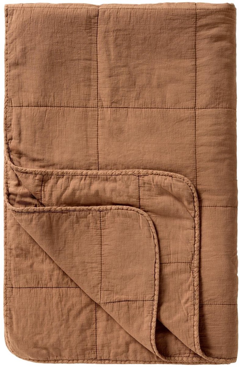 Ib Laursen - Vintage Quilt / Bedsprei - Camel Bruin - 180x130 cm