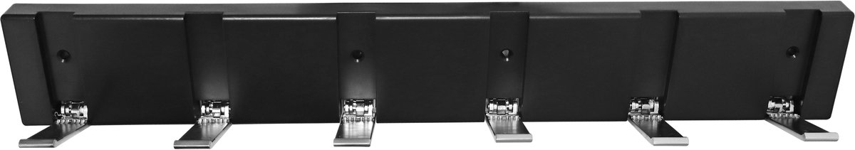 HOME It flex kapstok met 6 haken 48,4 × 2,2 x 7,2 cm zwart