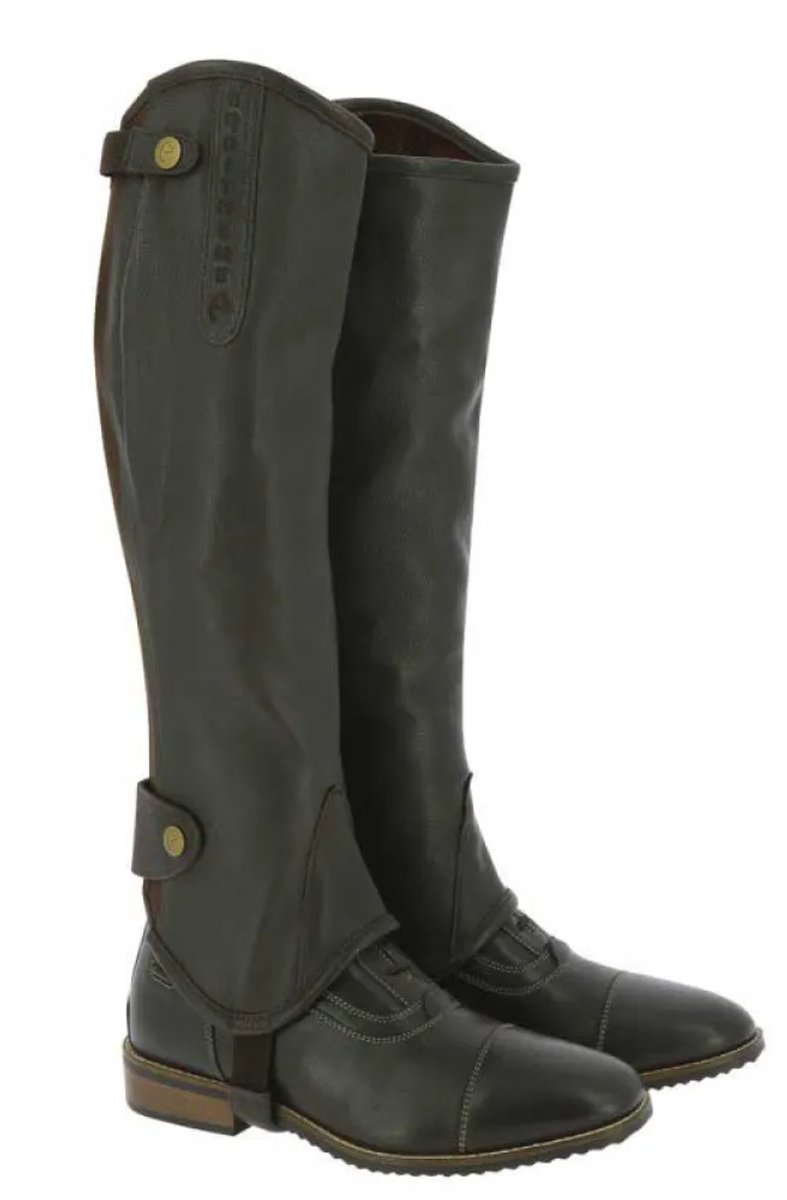 Equitheme Leather Soft Halve Chaps S Regular Havana