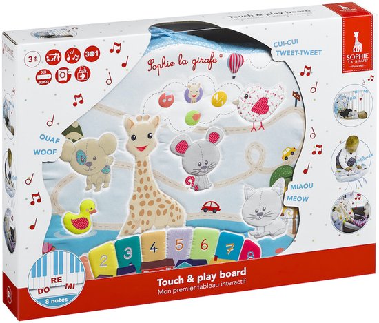 Sophie de giraf Touch & Play Bord - Interactief Baby Activiteitenbord met Dierengeluiden, Melodieën en Verschillende Speelopties, Stimuleert Zintuigen en Motoriek vanaf ±3 maanden van Sophie de Giraf. — afbeelding 5
