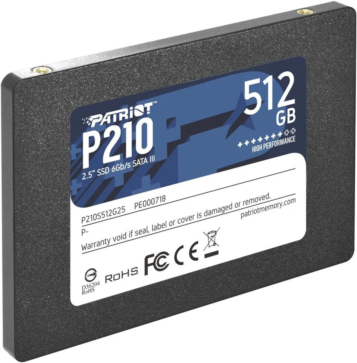 Patriot P210, 512 GB P210S512G25, SATA III