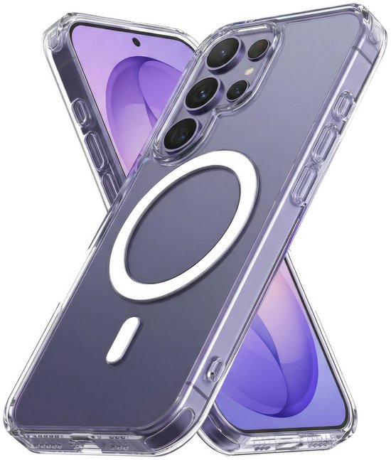 Coque My Case Transparente - Compatible avec Samsung S26 Ultra - Compatible avec MagSafe - Mince - Robuste - Antichoc