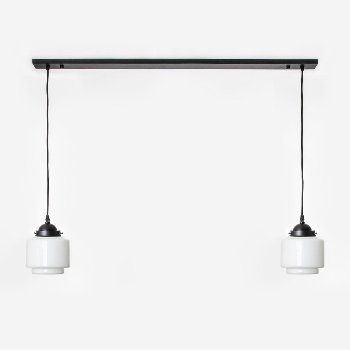 Coloured by Art 2 x Getrapte Cilinder Small lampen aan plafondbalk Moonlight - Art Deco Trade Wit