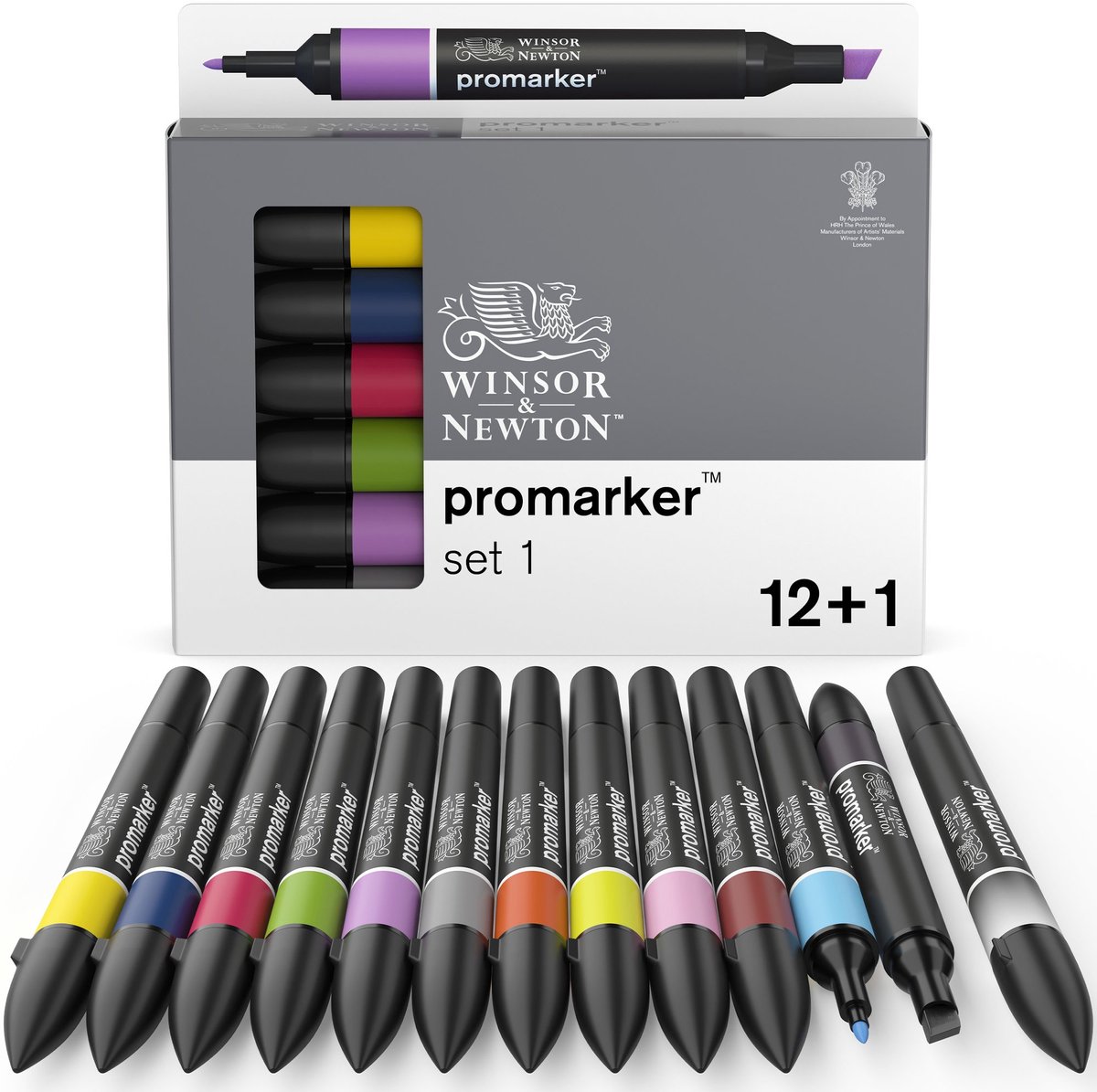 Winsor & Newton 0290137 Promarker™ 12+1 Set | Professionele layoutmarkers & alcoholmarkers