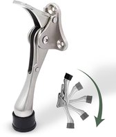 Gotega Deurstoppers binnen, 2 stuks kickdown deurstoppers met one-touch verstelbare hoogte en rubberen punt 10,5 cm, deurstoppers voor vloer, robuuste deurwig