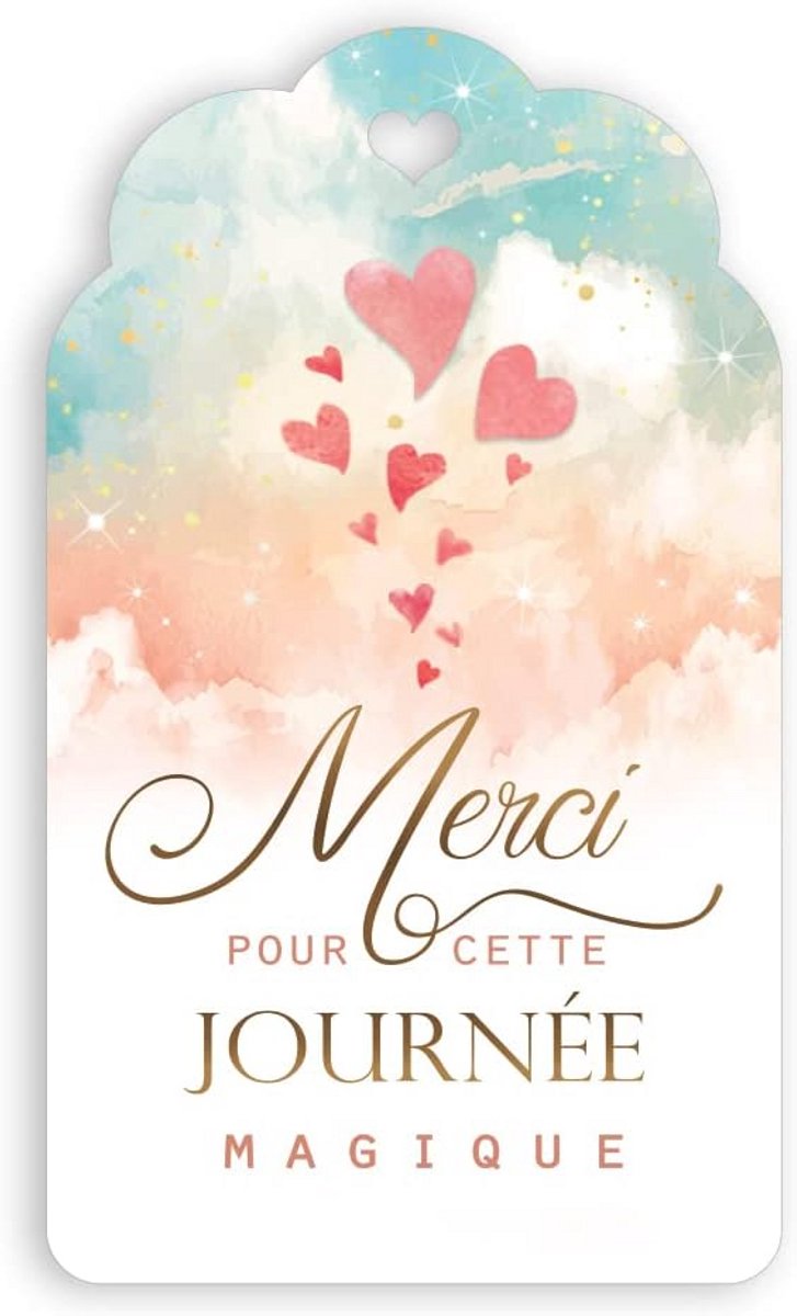 50 Stuks Bedankkaartjes Wit Cadeaulabels voor Feestjes en Geschenken