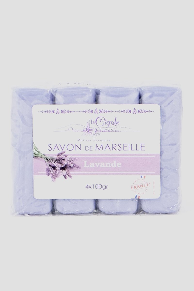 La Cigale - Zeeptablet - Marseille Zeep - Lavendel - 4x100g x 15
