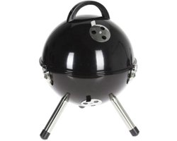 BBQ houtskool met deksel – Compact - BBQ tafelmodel – zwart - BBQ Camping - Balkon BBQ - kleine BBQ