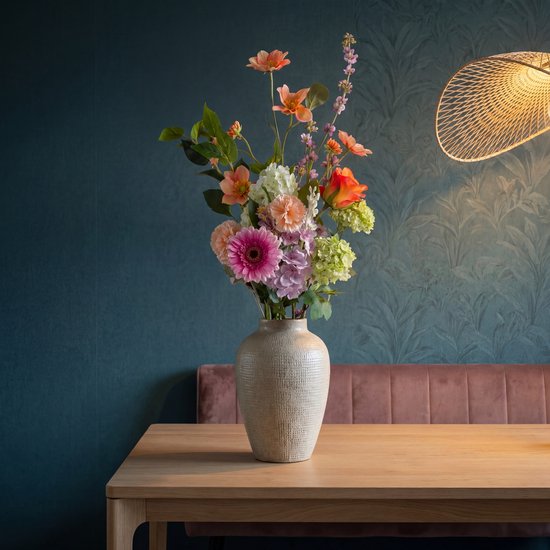 Blush Spring – XL Kunstbloemen Boeket 108 cm – Luxe Zijdebloemen Statement voor Modern Interieur – Roze Design