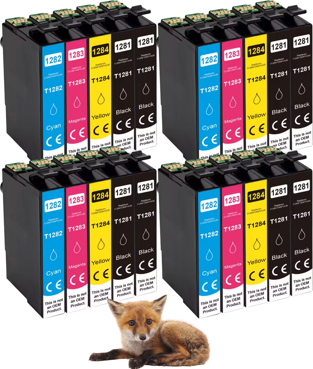 20 inktcartridge compatibel met T1285 (T1281-T1284) Epson Stylus Office BX305f BX305fd BX305fw S22 SX125 SX130 SX230 SX235w SX420W SX425W SX430W SX435w SX438W SX440W SX445W
