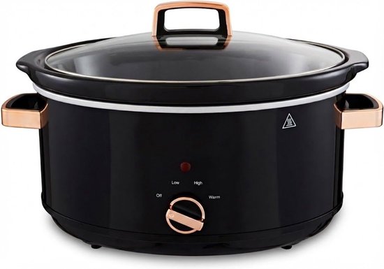 SNJY® Slowcooker met Timer - Slowcooker - Slowcookers - 6,5L - 3 Kookinstellingen - 270 Watt - Zwart