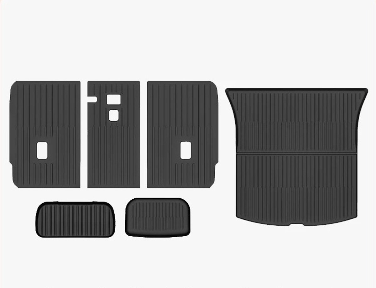 Tesla Model Y Juniper 2025+ Ecoline Trunk & Frunk Mattenset + Achterbankbeschermer – Interieur Accessoires