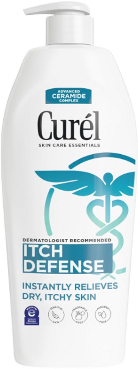Curel Itch Defense Kalmerende Bodylotion 384 ml – Intensieve Hydratatie voor Droge & Jeukende Huid met Ceramiden, Pro-Vitamine B5 & Shea Butter