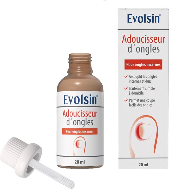 Evolsin nagenverzachter flesje met applicator, 20 ml. Voor ingegroeide nagels.