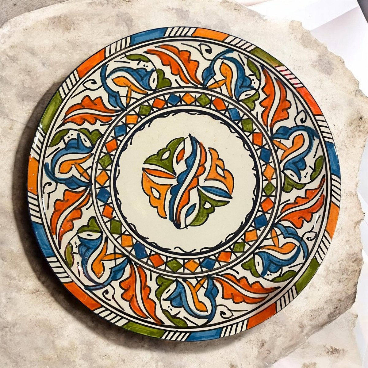 Exclusief Marokkaans Artisanaal Bord uit Fez – Handgemaakt Keramiek & Luxe Decoratie - 1st