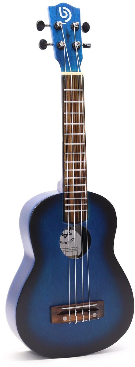 Artisan Made Ukulele - Blue Sunburst Sunburst Finish (4 snaren)