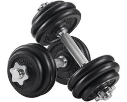 Linkforu- Halter - Set - Gewicht - Fitness - Training - Gietijzer - Sportartikel - Verstelbaar - 20/30/40 kg - Zwart