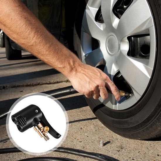 Fietsventiel Adapter Set voor Frans en Auto Ventiel - Universele Klikadapter — afbeelding 3