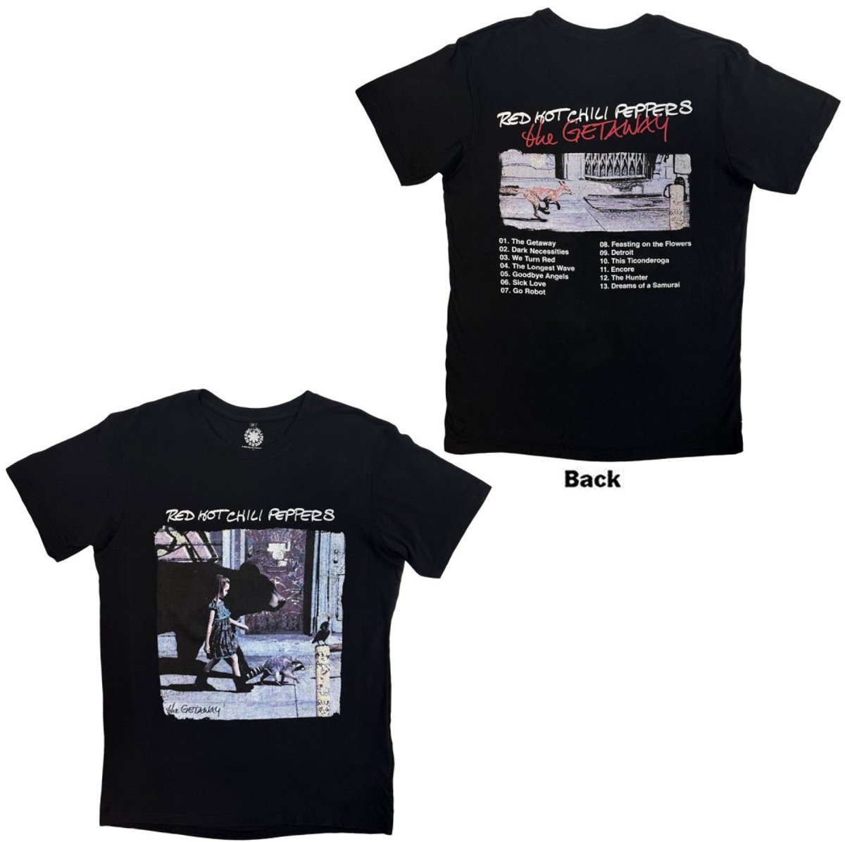 Red Hot Chili Peppers - The Getaway Tracklist Heren Tshirt - L - Zwart
