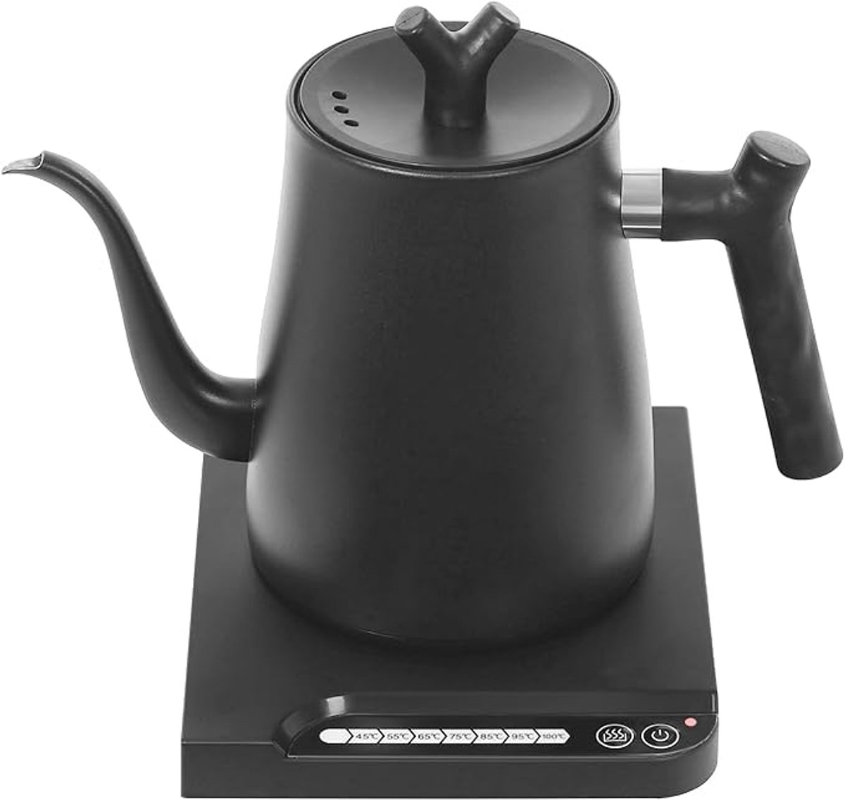 Theepot met Zwanenhals - Slimme Thermostaatwaterkoker - 1 L - Elektrische Theepot - Zwart