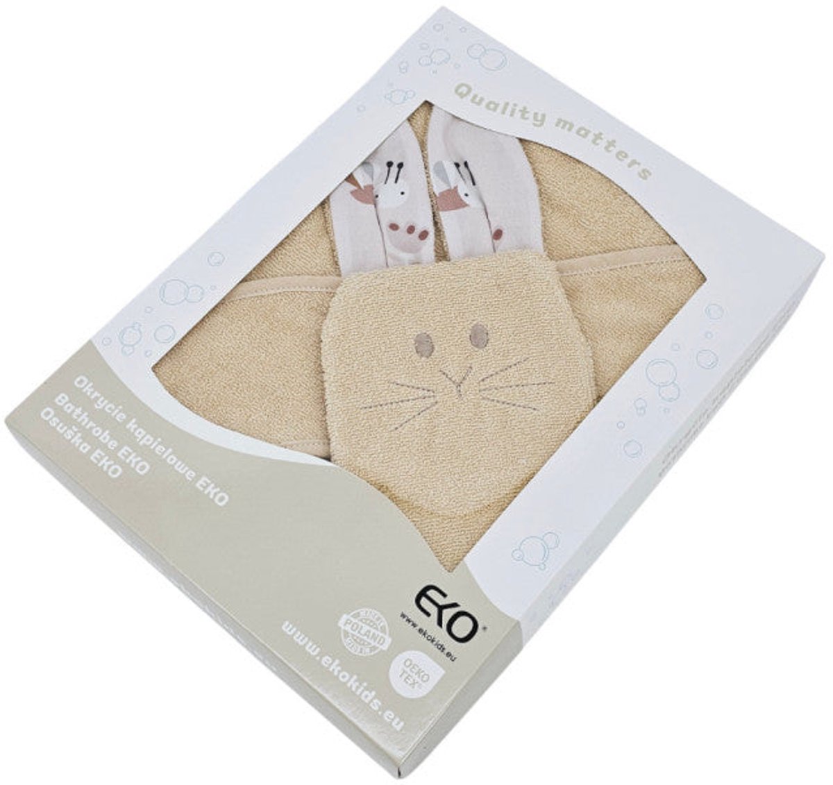 Cotton bath cover and eco flannel Bees