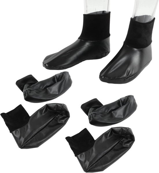 Warme Pluche Thermische Sokken voor Moslims - Set van 2 Paren - Comfortabel en Gevoerd - Ideaal voor Winterse Gebeden in Moskee - Zwart Elasticiteit - Islamitische Khuffain Sokken van Merkloos — afbeelding 5