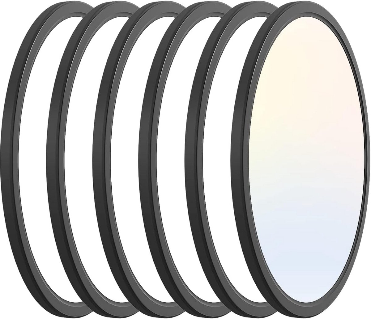 LED Plafondlamp 3 Kleuren Dimbaar Zwart 3200lm Inbouw & Opbouw 12 Inch Laag Profiel