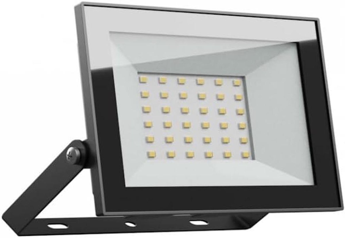 Krachtige Buiten Led Schijnwerper IP65 Warmwit 3000K 30W Zwart