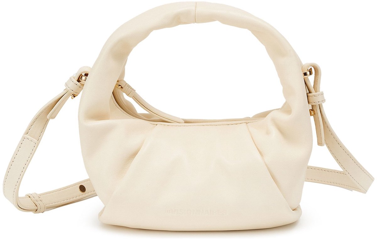 LES VISIONNAIRES Greta Mini Essential Handtas Leder 23 cm - Dames - vanilla