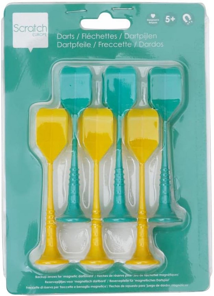 Magnetische Dartpijlen Set 6 Stuks Geel Groen - Geschikt voor Magnetisch Dartsspel