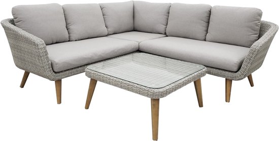 Hoek loungeset Mira - Lichtgrijs