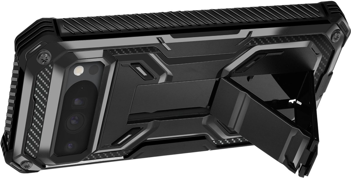 i-Blason, Hoesje voor Google Pixel 10 Pro Armorbox Collectie met Gehard Glas en Standaard, Zwart