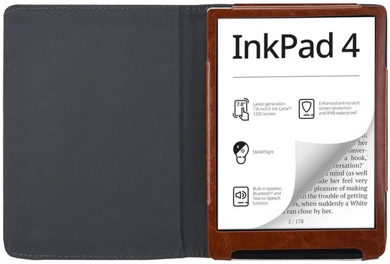 Luxe Hoes Geschikt voor Pocketbook Inkpad 4 Beschermhoes Cover Cognac Bruin van KW-Commerce — afbeelding 2