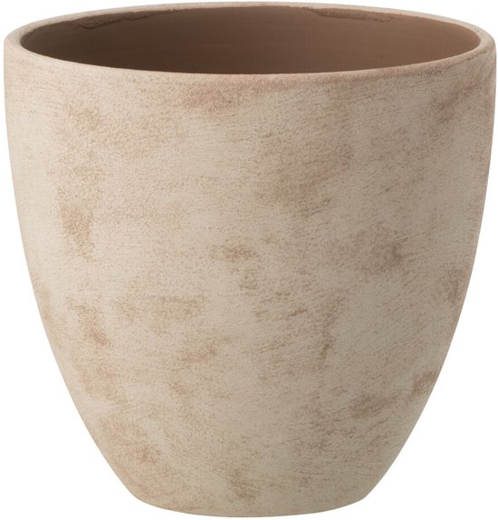 J-Line Cache-pot Rond - céramique - beige clair - medium