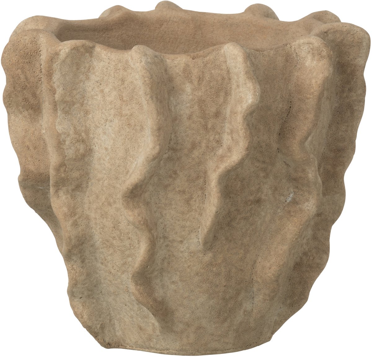 J-Line bloempot Rond Golf - cement - beige - large