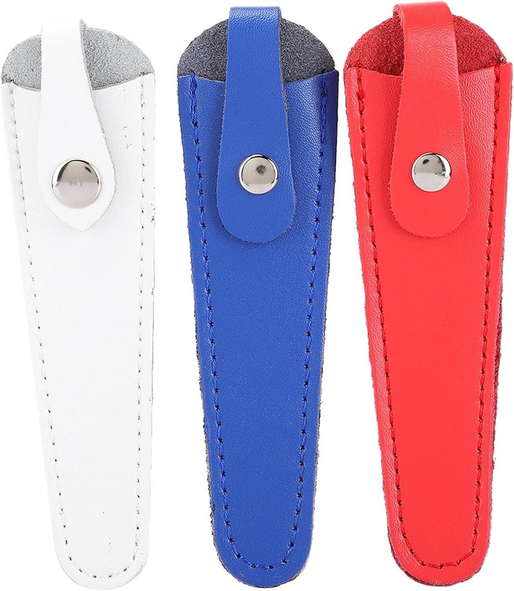 Haarschaartas voor kappers, 3 stuks, professioneel en draagbaar, van PU-leer.