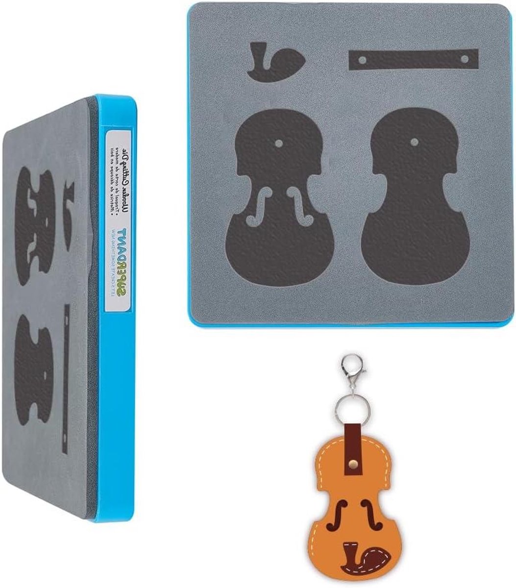Allecto - Viool Hanger - Muziek - Leer Snijden Dies - Decor - Houten Snijden Dies - Snijder - DIY Kunstambachten - Mannen Vrouwen - Sleutelhanger - Decor Maken - Zwart
