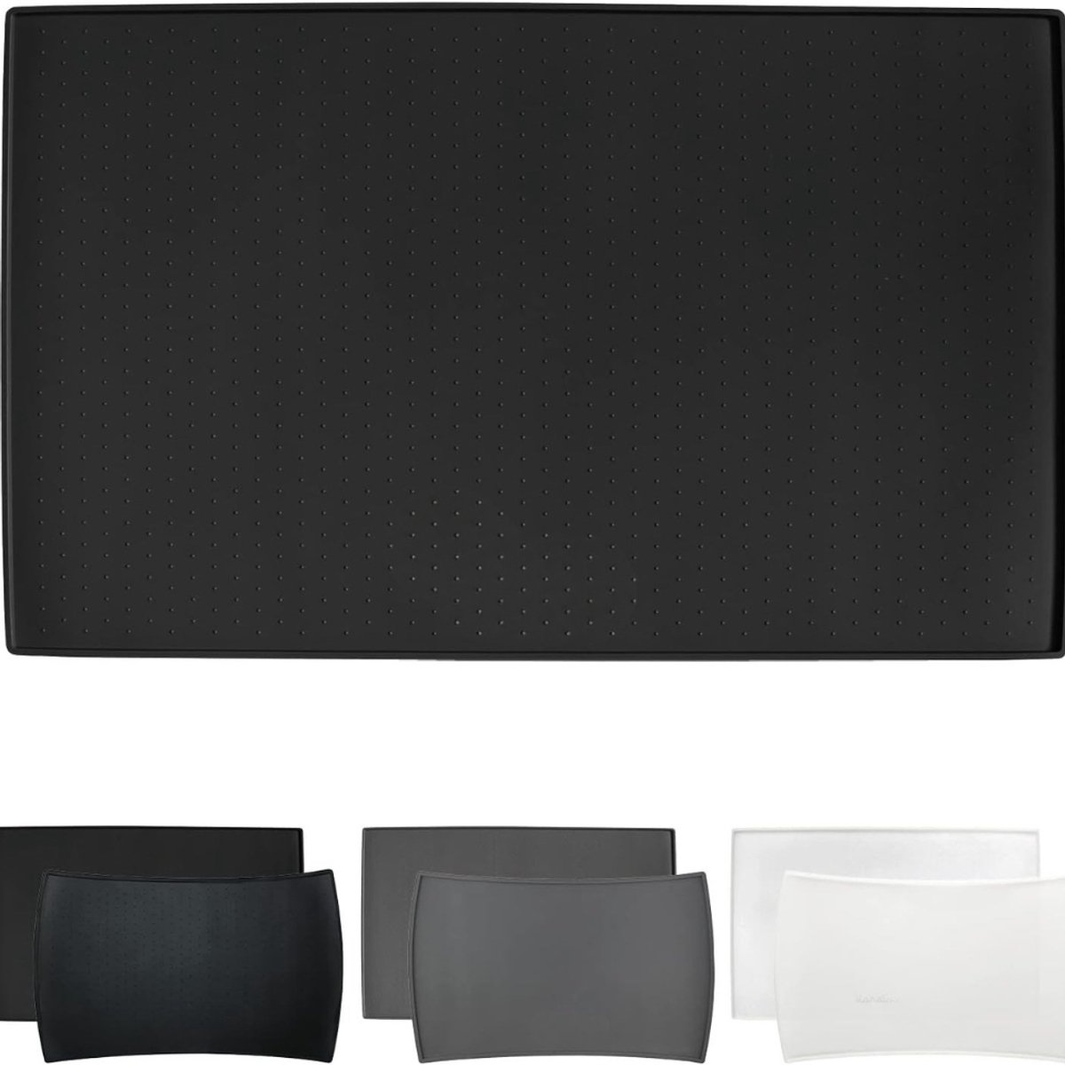 Famanu – Siliconen voermat voor hond en kat - napmat 48 x 30 cm - antislip - duurzaam en eenvoudig schoon te maken - beschermt vloeren tegen gemorste voeding en water