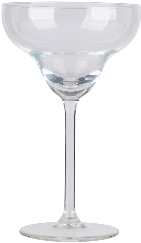 Martiniglazen, set van 4, 22cl, geribbeld kristalglas