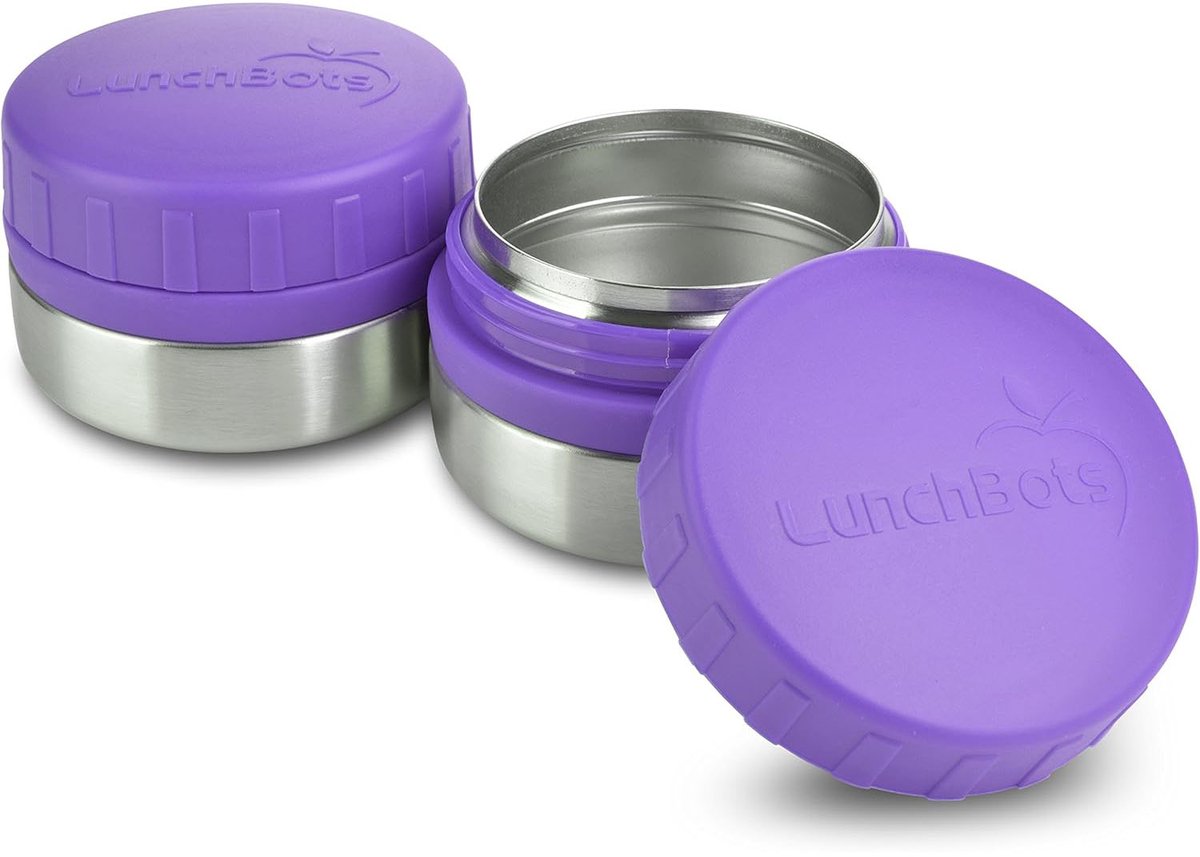 LunchBots - Dipbakjes Rounds (2 stuks) - 4oz / 115ml - Paars