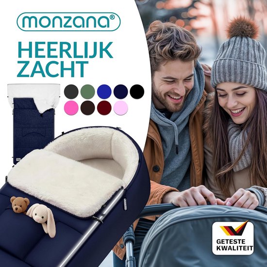 Babyvoetenzak met Reflectoren, Weerbestendig, Antislip, Ideaal voor Kinderwagens en Autostoelen, 90 x 60 cm, Marineblauw — afbeelding 4
