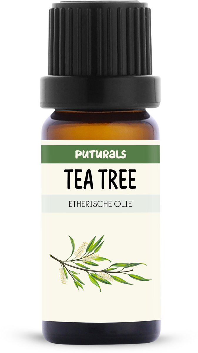 Puturals Tea Tree Olie 100% Natuurlijk - 10ml - Puur en Vegan - Tea Tree Olie voor Kalknagel, Huid en Haar