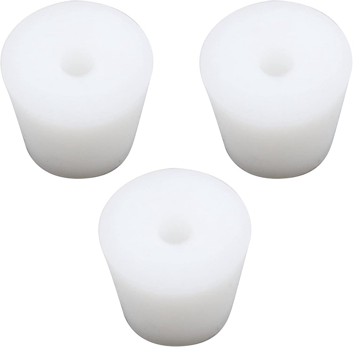 3 Stuks Siliconen Rubber Pluggen met Gat - Taps Stopper voor Bescherming en Afsluiting