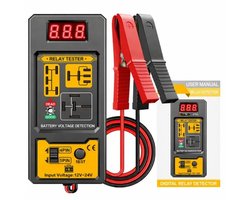 Auto Relais Tester RT01 – 4 en 5 Pins Relais Testapparaat – Digitale Spanningsmeter 12V-24V – Auto Accu Diagnose Tool