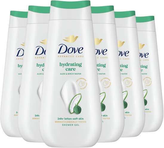 Dove - Douchegel - Advanced Care - Hydrating Care - 6 x 225 ml - Voordeelverpakking